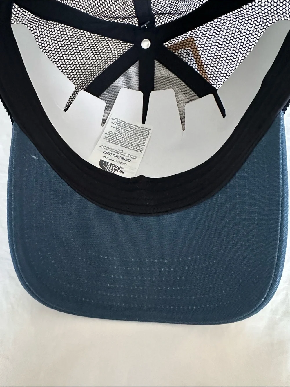 NWT! The North Face Men's Mesh-Back Trucker Cap in Slate Blue and Black